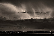 Lightning Cloud Burst Boulder County Colorado IM39 Sepia Photograph by James BO Insogna Lightning Cloud Burst Boulder County Colorado IM39 Sepia Photograph by James BO Insogna