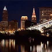 Lights In Cleveland. @ Dalekincaid.com Photograph by Dale Kincaid
