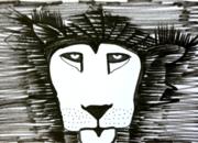 Lion  Drawing by Daniel Rustad