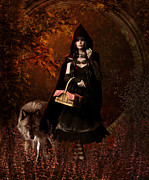 Little Red Riding Hood Gothic Digital Art by Shanina Conway
