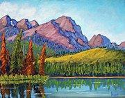 Little Redfish Lake Painting by Kevin Hughes
