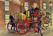 London fire engine of circa 1860 Painting by Peter Jackson London fire engine of circa 1860 Painting by Peter Jackson