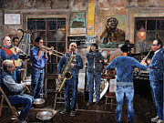 L'orchestra Painting by Guido Borelli