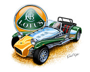Lotus Super Seven sports car Painting by David Kyte
