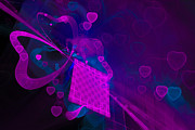 Love fractal with hearts Digital Art by Matthias Hauser