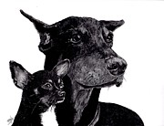 Loyal Companions Drawing by Terri Mills