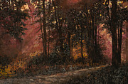 Luci Rosa Nel Bosco Painting by Guido Borelli