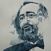 Luciano Pavarotti  Painting by Paul Lovering