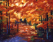 Magical Forest Painting by David Lloyd Glover