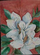 Magnolia five Painting by Diane Ziemski