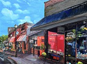 Main Street Ellijay - Mountain Treasures - On the Square Painting by Jan Dappen Main Street Ellijay - Mountain Treasures - On the Square Painting by Jan Dappen