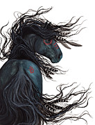 Majestic Horse Friesian 135 Painting by AmyLyn Bihrle