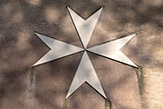 Maltese cross in travertine Photograph by Fabrizio Ruggeri