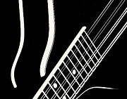 Mandolin Close BW Digital Art by Jana Russon
