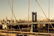 Manhattan Bridge from the Brooklyn Bridge  Photograph by Alissa Beth Photography