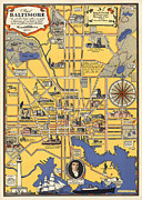 Map of Baltimore - Vintage Illustrated Map - Historical Map - Cartography Mixed Media by Studio Grafiikka