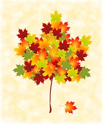 Maple Leaves Digital Art by Anastasiya Malakhova