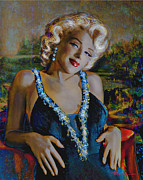 Marilyn Monroe 126 Monalisa Painting by Theo Danella Marilyn Monroe 126 Monalisa Painting by Theo Danella