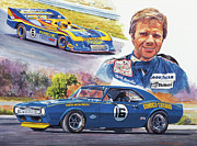 Mark Donohue Racing Painting by David Lloyd Glover