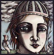Medieval Herbalist Painting by Valerie White