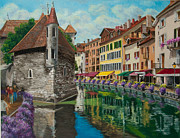 Medieval Jail in Annecy Painting by Charlotte Blanchard
