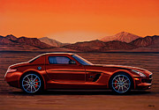 Mercedes Benz SLS AMG GT Final Edition 2014 Painting Painting by Paul Meijering