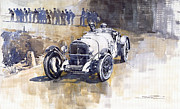 Mercedes Benz SSK 1930 Rudolf Caracciola Painting by Yuriy Shevchuk