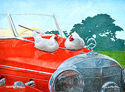 Mercedes hens... Painting by Will Bullas
