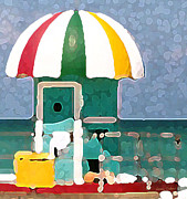 Miami Lifeguard Station Digital Art by Donna Corless