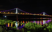 Mid - Hudson Bridge at Night Photograph by John Morzen Mid - Hudson Bridge at Night Photograph by John Morzen