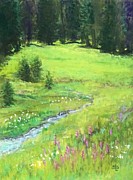 Mid-Summer Meadow Pastel by Sandra Lee Scott