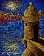 Midnight Mirage in San Juan Painting by Oscar Ortiz Midnight Mirage in San Juan Painting by Oscar Ortiz