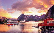 Midnight sun on Hamnoy Photograph by Dmytro Korol