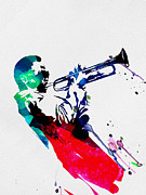 Miles Watercolor Painting by Naxart Studio