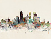 Minneapolis Minnesota Painting by Bri Buckley