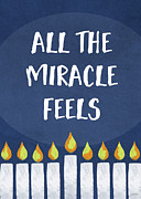 Miracle Feels- Hanukkah Art by Linda Woods Mixed Media by Linda Woods