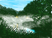 Mist on the River Ouse Painting by Glenn Marshall