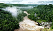 Misty Morning At Summersville Lake Dam Photograph by Mark Allen