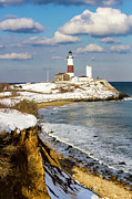 Montauk Lighthouse Winter Bluffs Photograph by Robert Seifert Montauk Lighthouse Winter Bluffs Photograph by Robert Seifert