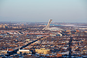 Montreal cityscape with Olympic Stadium Photograph by Jane Rix