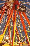 Moon and the Ferris Wheel Photograph by Robert Banach