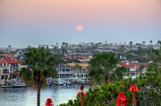 Full Moon Setting in Corona Del Mar Photograph by Eddie Yerkish