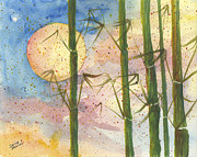 Moonlight Bamboo 2 Painting by Darice Machel McGuire