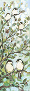 Mo's Chickadees Painting by Jennifer Lommers