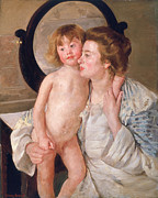 Mother and Boy Painting by Mary Stevenson Cassatt