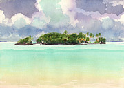 Motu Rapota, Aitutaki, Cook Islands, South Pacific Painting by Judith Kunzle