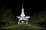 Mount Timpanogos Temple at Night Photograph by K Bradley Washburn