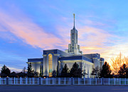 Mount Timpanogos Temple at Sunset Photograph by K Bradley Washburn