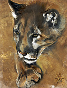Mountain Lion - Guardian of the North Painting by J W Baker