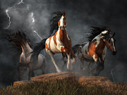 Mustangs of the Storm Digital Art by Daniel Eskridge Mustangs of the Storm Digital Art by Daniel Eskridge
